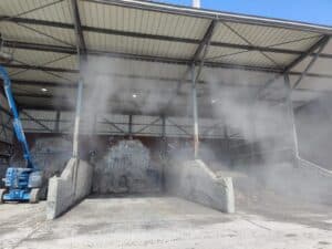 Stofbestrijding met verneveling